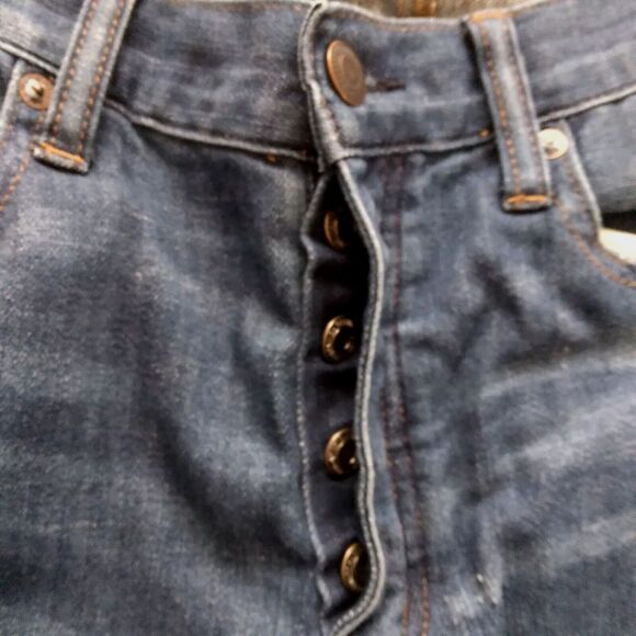 American Eagle Vintage Hi-Rise Button Fly Distressed Jeans Womens Size 10 - Picture 5 of 8